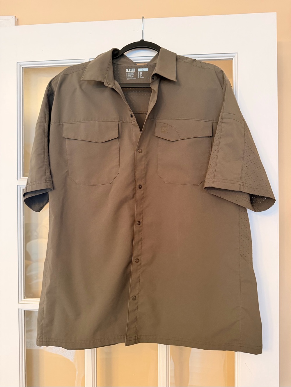 5.11 Tactical Men’s Short Sleeve Button-Down Shirt in Olive Drab